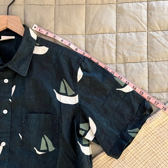 La Paz Alegre Boat Short Sleeve Shirt - Navy Men's Large - Picture 7 of 9